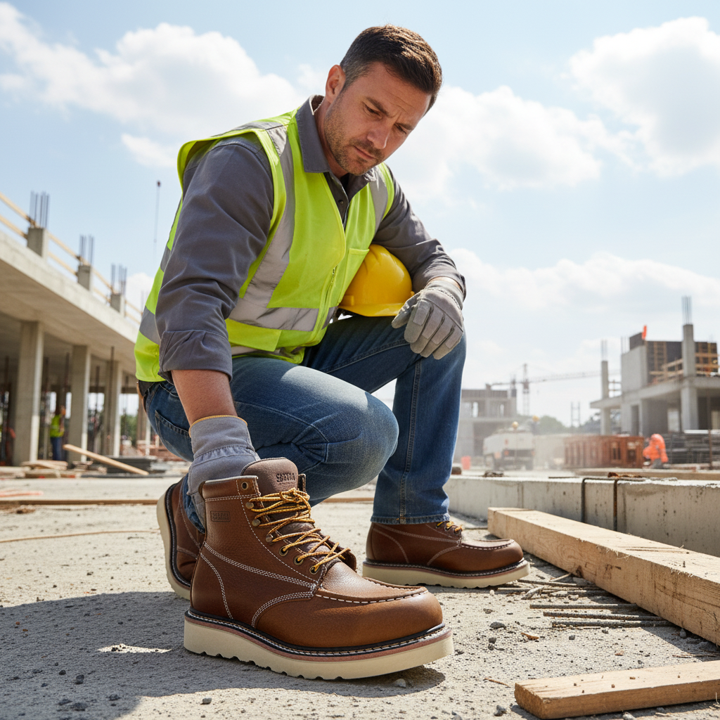 Safara 6603ws - Bota de Seguridad Industrial Moc Toe Antideslizante