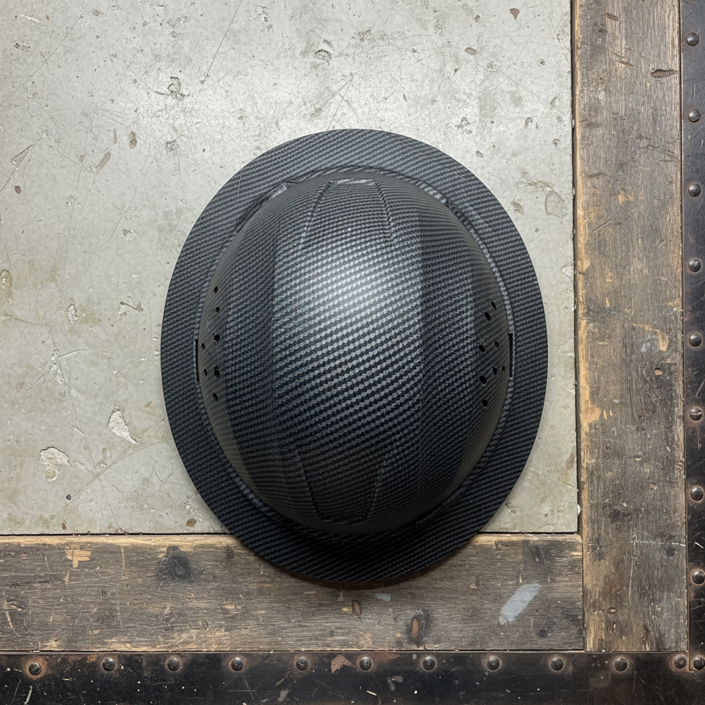 Ventilated Carbon Fiber Wide Brim Safety Helmet | PPE