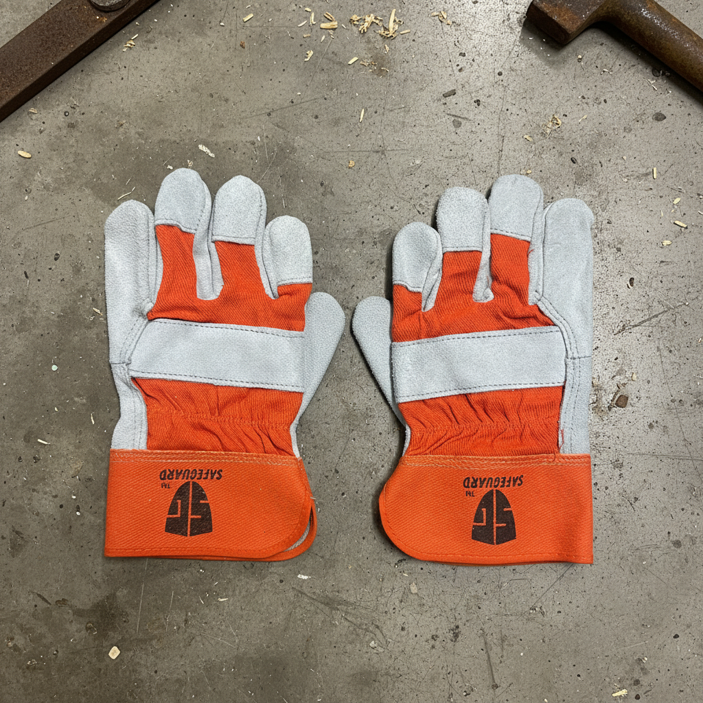 Safeguard Guantes de Carnaza Industrial Uso Rudo | Alta Visibilidad
