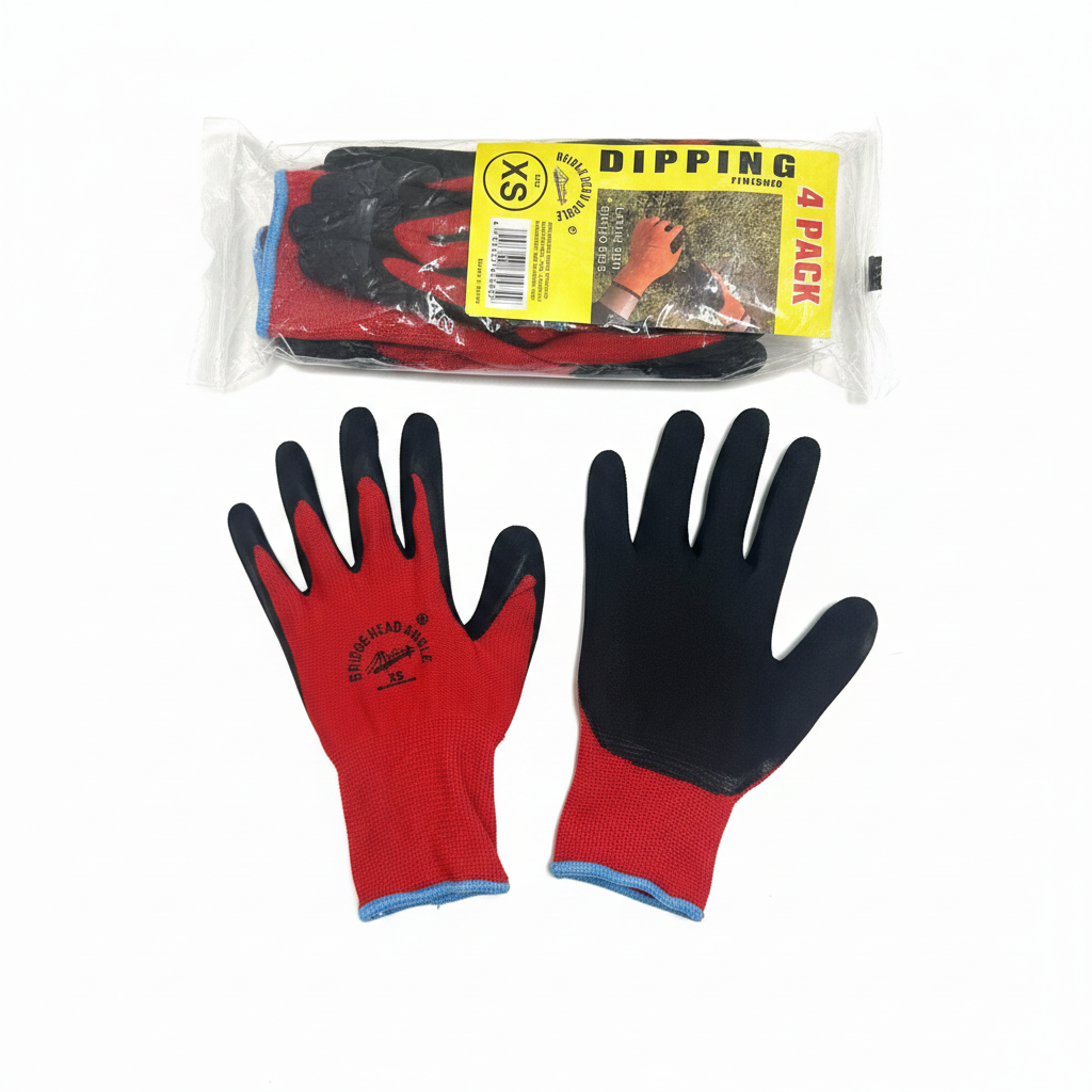 Bridge Head Angle - Guantes de Seguridad Látex Foam Pack de 8