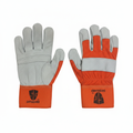 Safeguard Guantes de Carnaza Industrial Uso Rudo | Alta Visibilidad