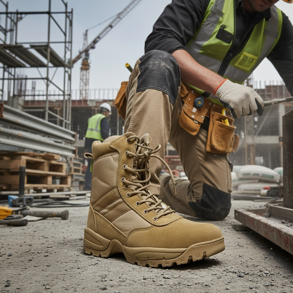 Bota Táctica Safara FL100-2 — Calzado de Seguridad Impermeable Arena