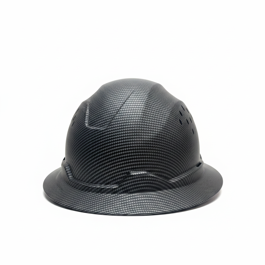 Ventilated Carbon Fiber Wide Brim Safety Helmet | PPE