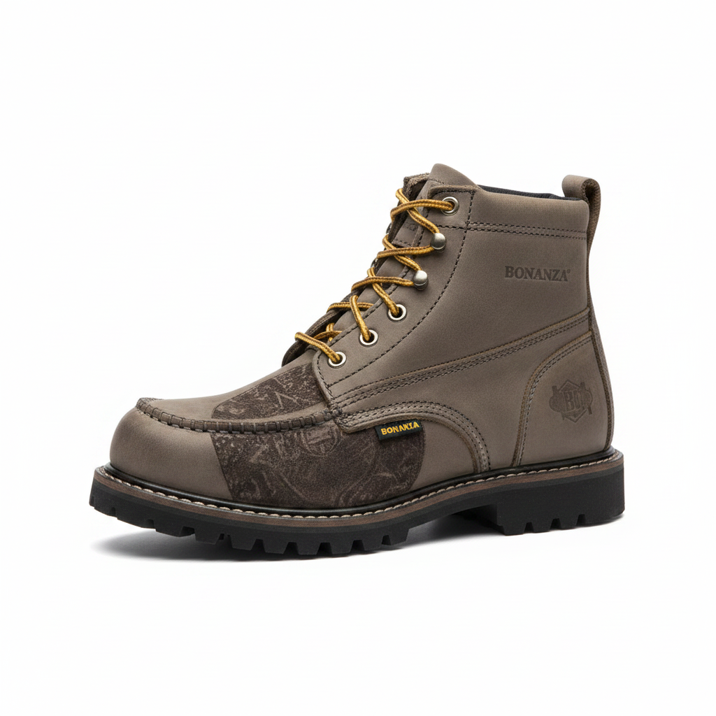 Botas de Trabajo Bonanza BA-631 Heritage Moc Toe — Piel Aztec Grey