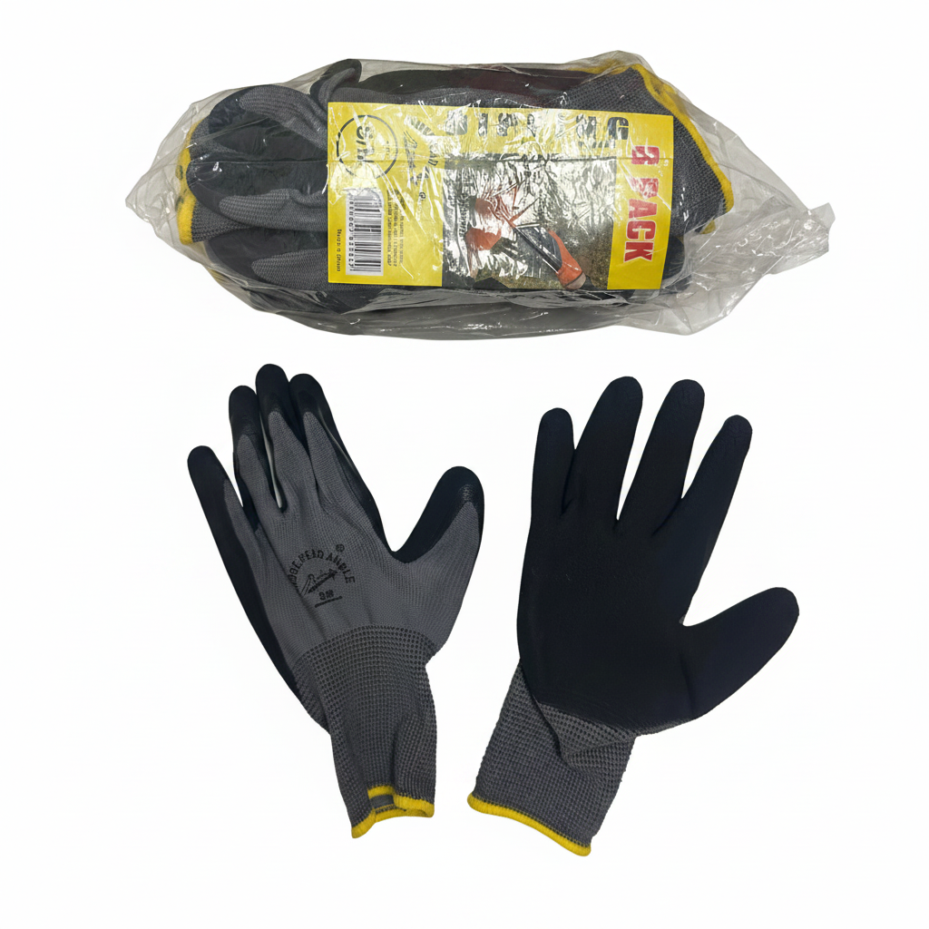 Bridge Head Angle - Guantes de Seguridad Látex Foam Pack de 8