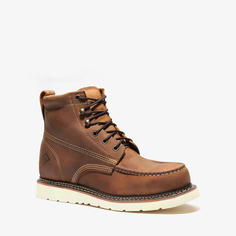 Zapato mocasín FRONTIER CLASSIC de 6" con puntera abierta – Marrón loco XL