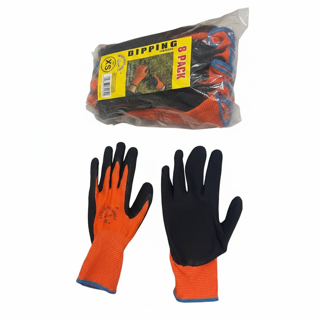 Bridge Head Angle - Guantes de Seguridad Látex Foam Pack de 8