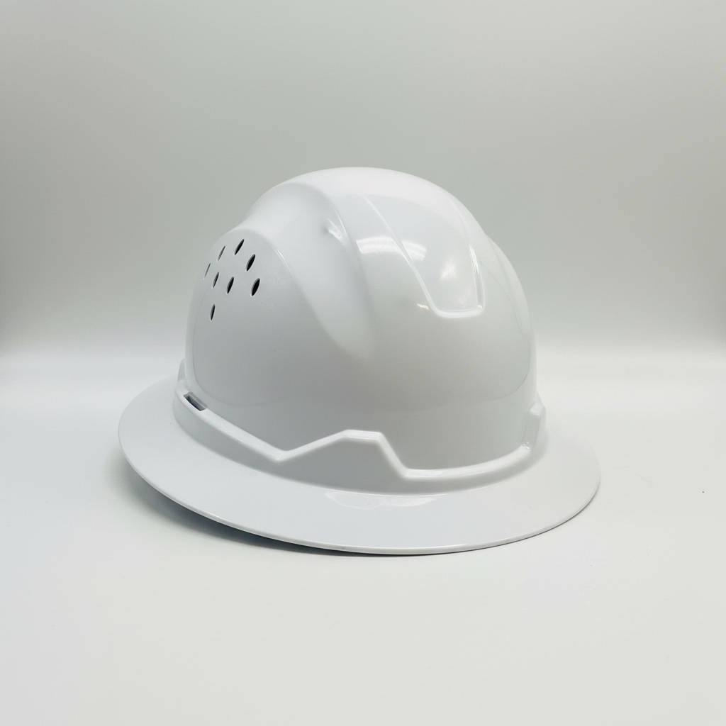 Ventilated Carbon Fiber Wide Brim Safety Helmet | PPE