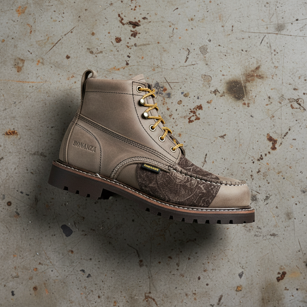 Botas de Trabajo Bonanza BA-631 Heritage Moc Toe — Piel Aztec Grey