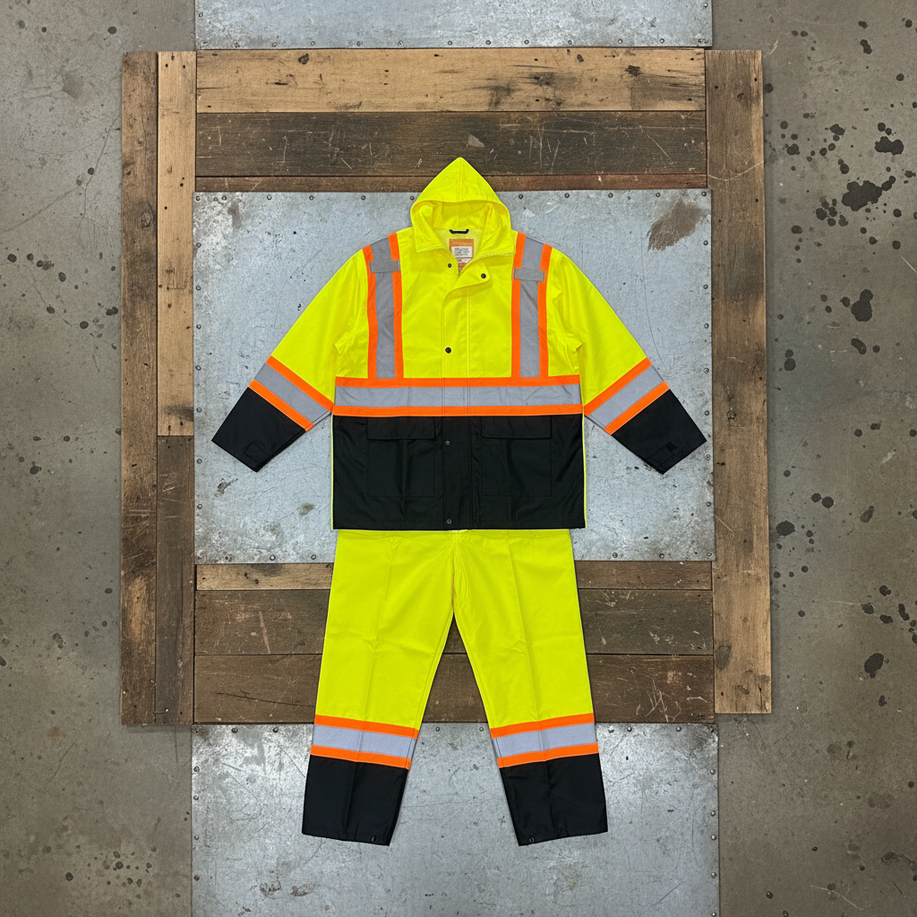 Traje Impermeable de Alta Visibilidad Reflectivo - Seguridad Industrial