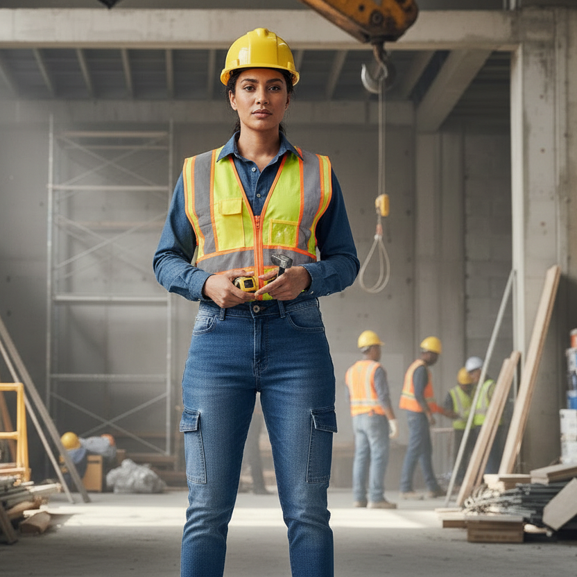pop up — Jean Skinny Cargo Industrial para Mujer | Denim Stretch