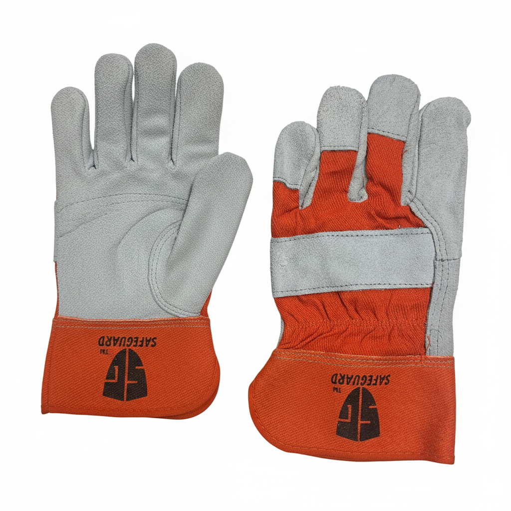 Safeguard Guantes de Carnaza Industrial Uso Rudo | Alta Visibilidad